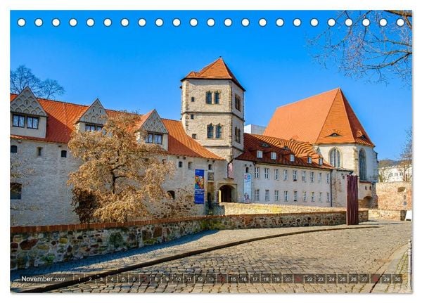 Produktbild: Ein Blick auf Halle an der Saale (Tischkalender 2027 DIN A5 quer), CALVENDO Monatskalender