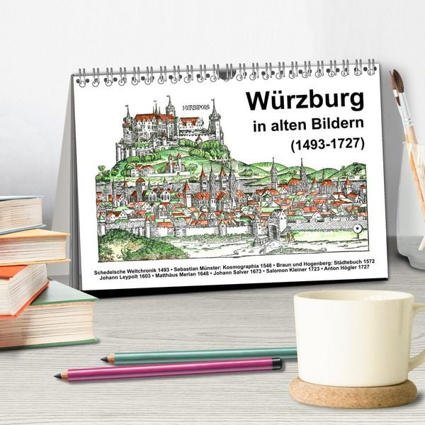 Produktbild: W&uuml;rzburg in alten Bildern (Tischkalender 2026 DIN A5 quer), CALVENDO Monatskalender