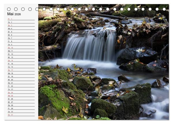 Produktbild: Wildwasser. Gebirgsb&auml;che und Wasserf&auml;lle (Tischkalender 2026 DIN A5 quer), CALVENDO Monatskalender