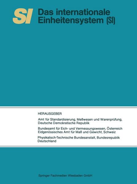 Produktbild: SI Das Internationale Einheitensystem