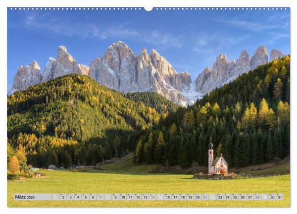 Produktbild: Wundersch&ouml;ne Dolomiten (Wandkalender 2026 DIN A2 quer), CALVENDO Monatskalender
