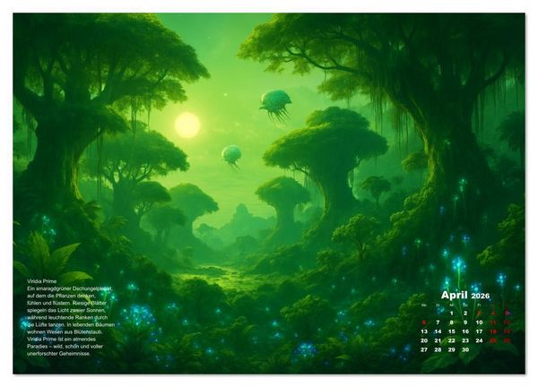 Produktbild: Phantastische Planeten (Wandkalender 2026 DIN A2 quer), CALVENDO Monatskalender