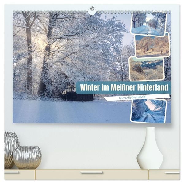 Winter im Meißner Hinterland (hochwertiger Premium Wandkalender 2025 DIN A2 quer), Kunstdruck in Hochglanz