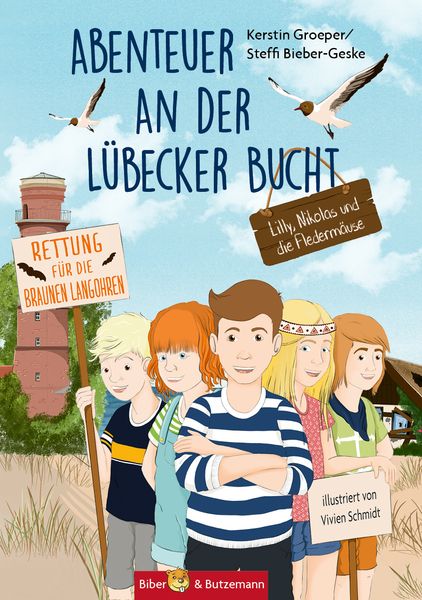 Abenteuer an der Lübecker Bucht - Lilly, Nikolas und die Fledermäuse, Gebundene Ausgabe von Kerstin Groeper,Steffi Bieber-Geske, Kinderbuchverlag