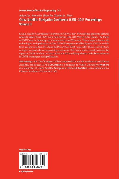 Produktbild: China Satellite Navigation Conference (CSNC) 2015 Proceedings: Volume II