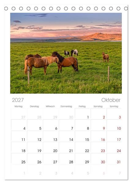 Produktbild: Tischplaner 2027 - Naturwunder in Island (A5 Tischkalender zum Aufstellen) CALVENDO