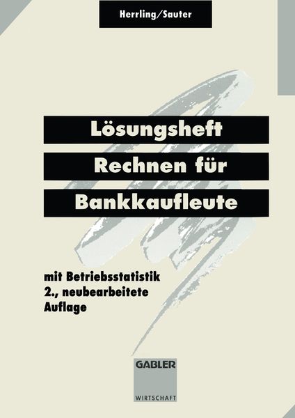 Produktbild: L&ouml;sungsheft Rechnen f&uuml;r Bankkaufleute