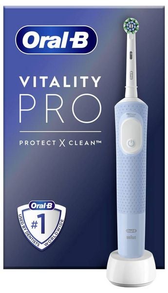 Produktbild: Oral-B Braun Vitality Pro D103, blau 4210201446392 Elektrische Zahnb&uuml;rste Grau, Wei&szlig;