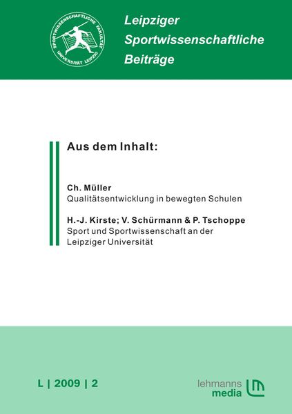 Produktbild: Leipziger Sportwissenschaftliche Beitr&auml;ge