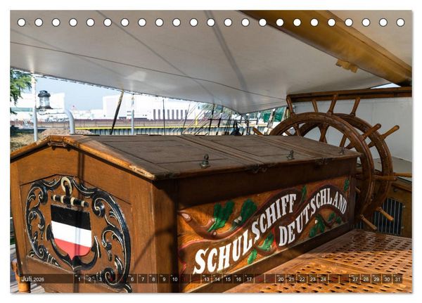 Produktbild: Letztes deutsches Vollschiff DAS SCHULSCHIFF DEUTSCHLAND (Tischkalender 2026 DIN A5 quer), CALVENDO Monatskalender