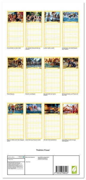 Produktbild: Familienplaner 2026 - Triathlon Power mit 5 Spalten (Wandkalender, 21 x 45 cm) CALVENDO