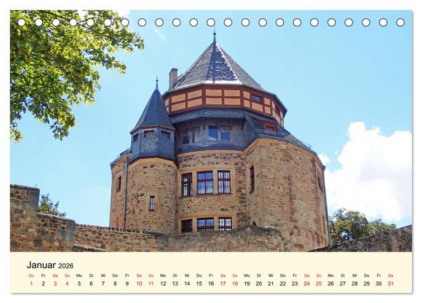 Produktbild: Sch&ouml;nes Alzey - Fachwerk, Wein und Rossmarktplatz (Tischkalender 2026 DIN A5 quer), CALVENDO Monatskalender