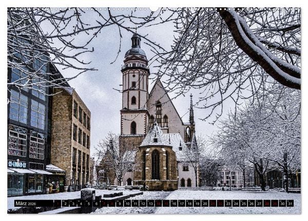 Produktbild: Leipzig Kalender Perspektiven (Wandkalender 2026 DIN A2 quer), CALVENDO Monatskalender