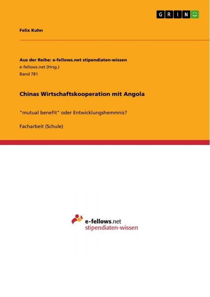 Produktbild: Chinas Wirtschaftskooperation mit Angola
