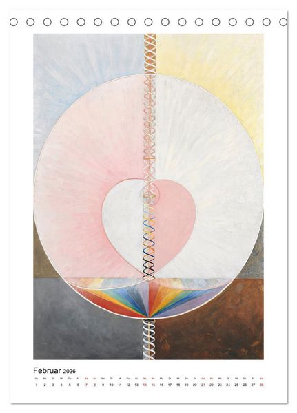Produktbild: Hilma af Klint - Ein Jahr voller mystischer Kunst (Tischkalender 2026 DIN A5 hoch), CALVENDO Monatskalender