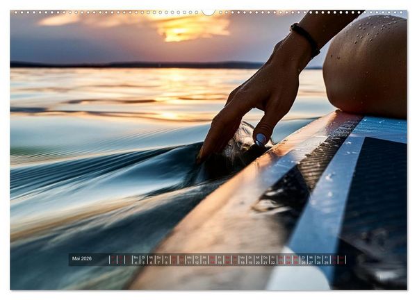 Produktbild: Im Fluss der Zeit &ndash; SUP-Momente zum Durchatmen (hochwertiger Premium Wandkalender 2026 DIN A2 quer), Kunstdruck in Hochglanz
