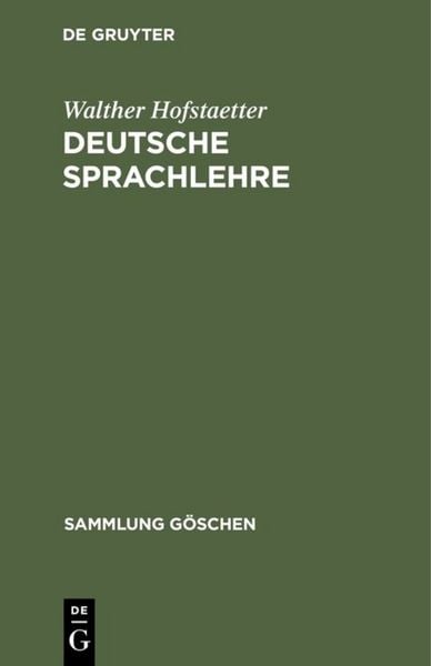 Produktbild: Deutsche Sprachlehre
