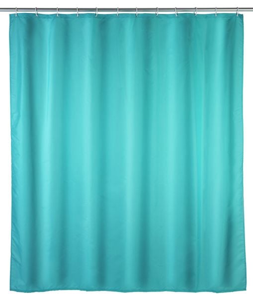 Anti-Schimmel Duschvorhang Uni Light Blue, Textil (Polyester), 180 x 200 cm, waschbar