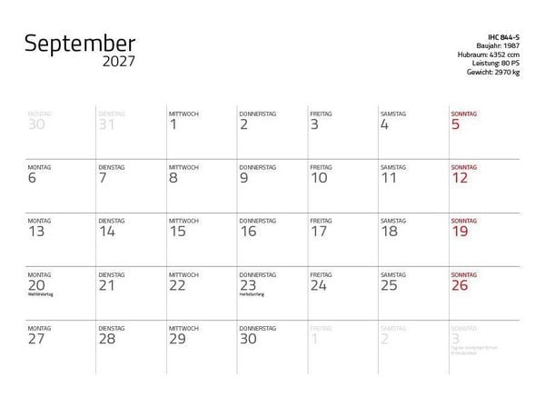 Produktbild: Traktor Klassiker 2027 &ndash; Eintragkalender