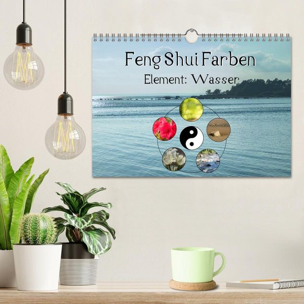 Produktbild: Feng Shui Farben - Element Wasser (Wandkalender 2026 DIN A4 quer), CALVENDO Monatskalender