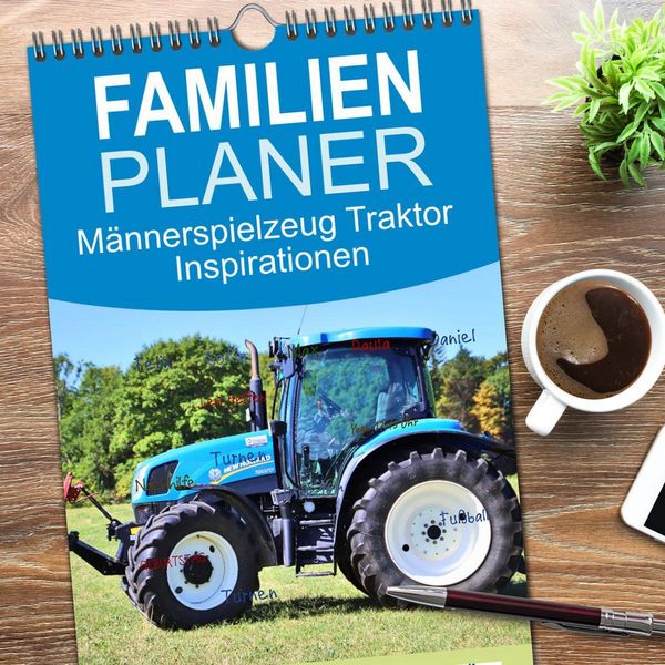 Produktbild: Familienplaner 2026 - M&auml;nnerspielzeug Traktor Inspirationen mit 5 Spalten (Wandkalender, 21 x 45 cm) CALVENDO