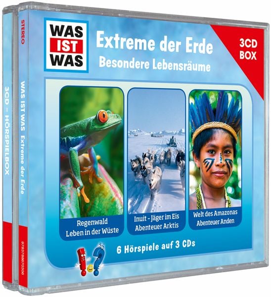 Produktbild: WAS IST WAS 3-CD H&ouml;rspielbox. Extreme der Erde. Besondere Lebensr&auml;ume