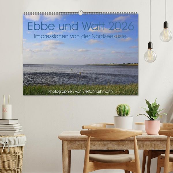 Produktbild: Ebbe und Watt 2026. Impressionen von der Nordseek&uuml;ste (Wandkalender 2026 DIN A2 quer), CALVENDO Monatskalender