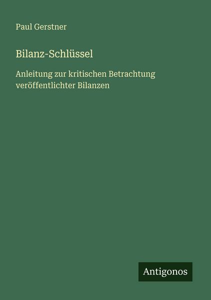 Produktbild: Bilanz-Schl&uuml;ssel