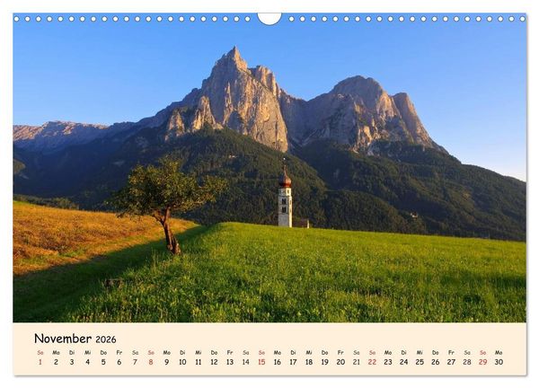 Produktbild: S&uuml;dtirol - Zwischen Ortler und Dolomiten (Wandkalender 2026 DIN A3 quer), CALVENDO Monatskalender