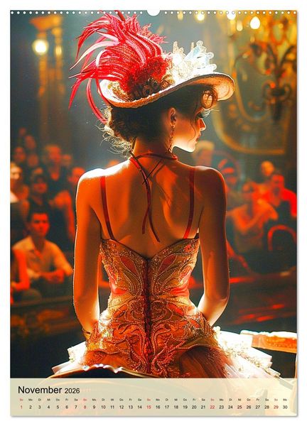 Produktbild: Burlesque. Verf&uuml;hrerische Frauen im Stil der 20er Jahre (hochwertiger Premium Wandkalender 2026 DIN A2 hoch), Kunstdruck in Hochglanz