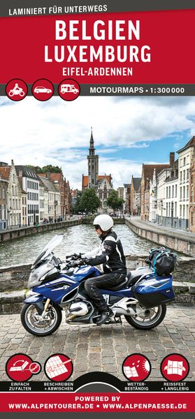 Produktbild: MoTourMaps Belgien - Luxemburg Auto- und Motorradkarte 1:300.000