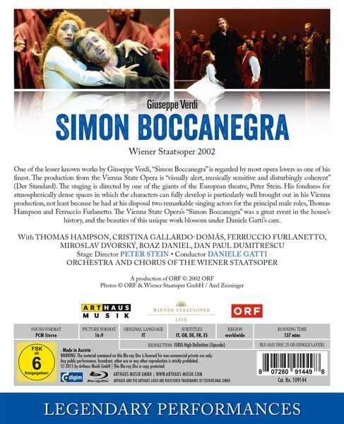 Produktbild: Simon Boccanegra - Giuseppe Verdi