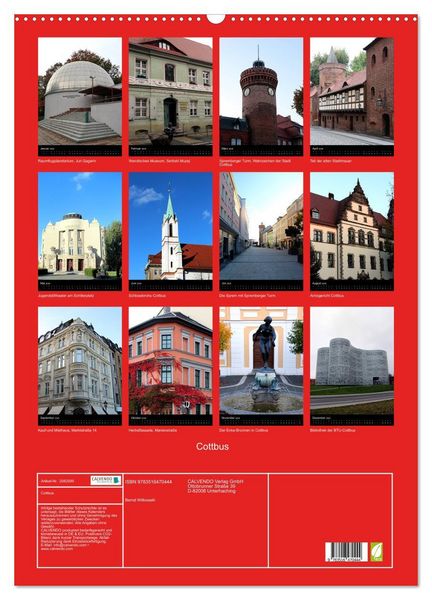 Produktbild: Cottbus (Wandkalender 2026 DIN A2 hoch), CALVENDO Monatskalender