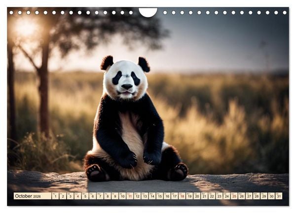 Produktbild: Cozy giant panda (Wall Calendar 2026 DIN A4 landscape), CALVENDO 12 Month Wall Calendar