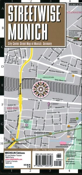 Produktbild: Streetwise Munich Map - Laminated City Center Street Map of Munich, Germany