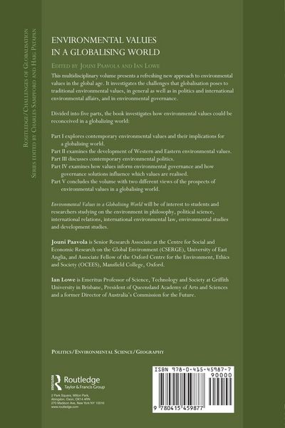 Produktbild: Environmental Values in a Globalizing World