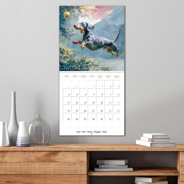 Produktbild: Dachshunds Illustrations - A hunter with humorous nature (Wall Calendar 2026 12 &times; 12 Inch) CALVENDO 12 Month Wall Calendar