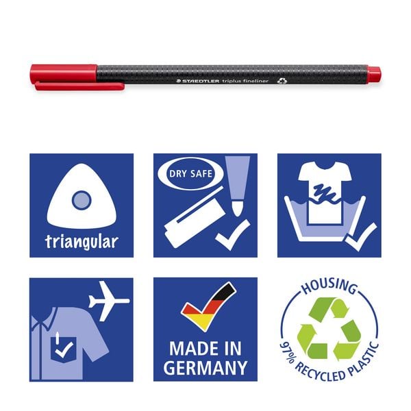 Produktbild: STAEDTLER triplus fineliner 334 Fineliner, 10er Set, 334 C10