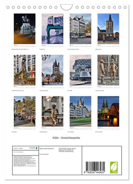 Produktbild: K&ouml;ln - Ansichtssache (Wandkalender 2026 DIN A4 hoch), CALVENDO Monatskalender