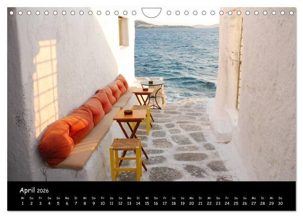 Produktbild: Mykonos - Stille Ecken (Wandkalender 2026 DIN A4 quer), CALVENDO Monatskalender