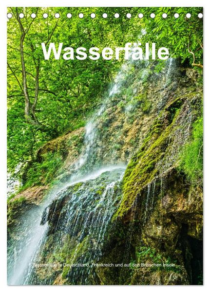 Produktbild: Wasserf&auml;lle in Deutschland, Frankreich und auf den Britischen Inseln (Tischkalender 2026 DIN A5 hoch), CALVENDO Monatskalender