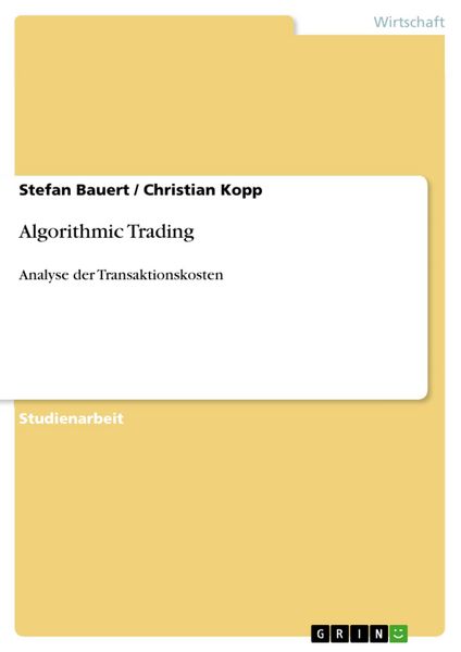 Produktbild: Algorithmic Trading
