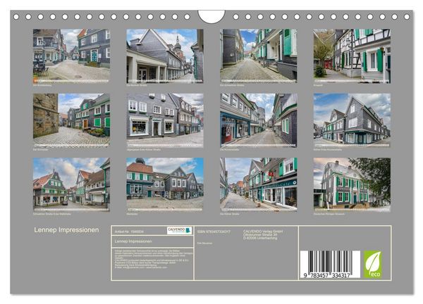 Produktbild: Lennep Impressionen (Wandkalender 2026 DIN A4 quer), CALVENDO Monatskalender