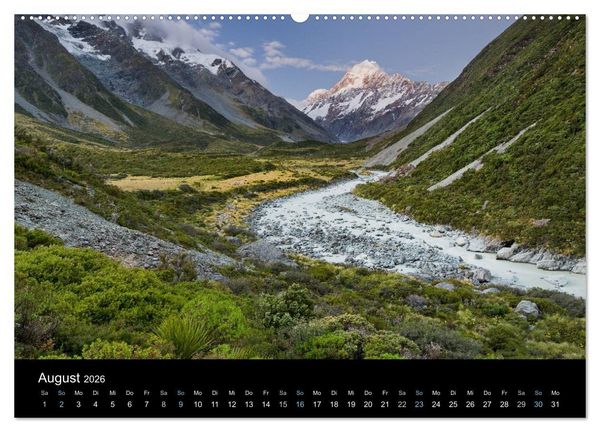 Produktbild: Traumziel Neuseeland 2026 (hochwertiger Premium Wandkalender 2026 DIN A2 quer), Kunstdruck in Hochglanz