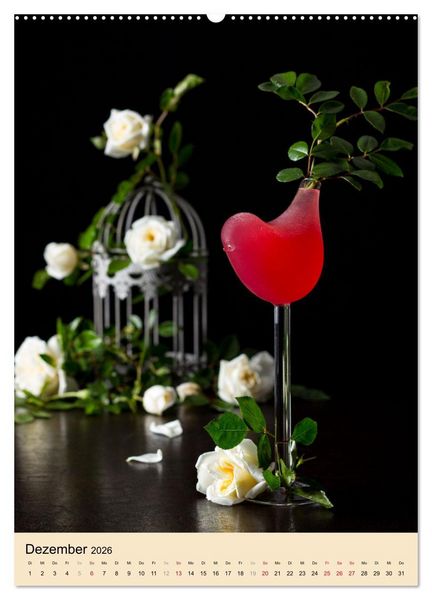 Produktbild: Cocktails mit Blumen und Pflanzen (Wandkalender 2026 DIN A2 hoch), CALVENDO Monatskalender