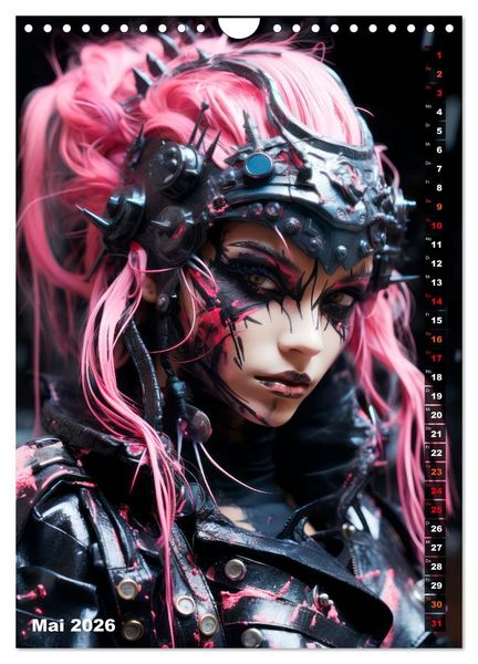 Produktbild: ROCKERINNEN Cyber, Goth, Punk und mehr (Wandkalender 2026 DIN A4 hoch), CALVENDO Monatskalender