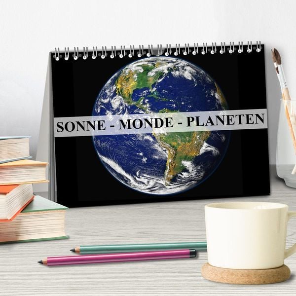 Produktbild: Sonne, Monde und Planeten (Tischkalender 2026 DIN A5 quer), CALVENDO Monatskalender