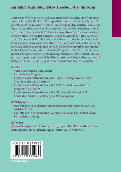 Produktbild: Vaterschaft im Spannungsfeld von Erwerbs- und Familienleben