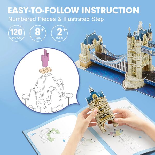 Produktbild: CUBICFUN - 3D Puzzle Tower Bridge 120 Teile