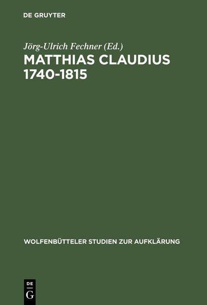 Produktbild: Matthias Claudius 1740-1815